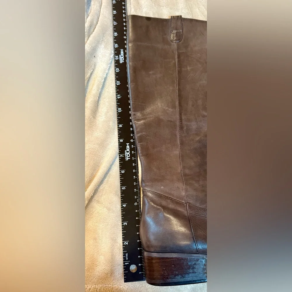 Donald J Pliner Soft Brown Luxury Leather Knee-High Riding Boots ladies 8.5 - Picture 14 of 16